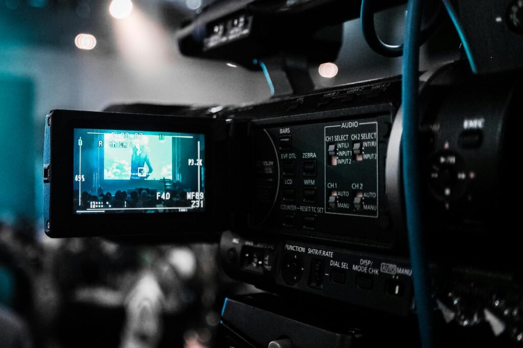 pexels photo 66134 66134 HD video camera capturing a live event; focus on screen and controls.